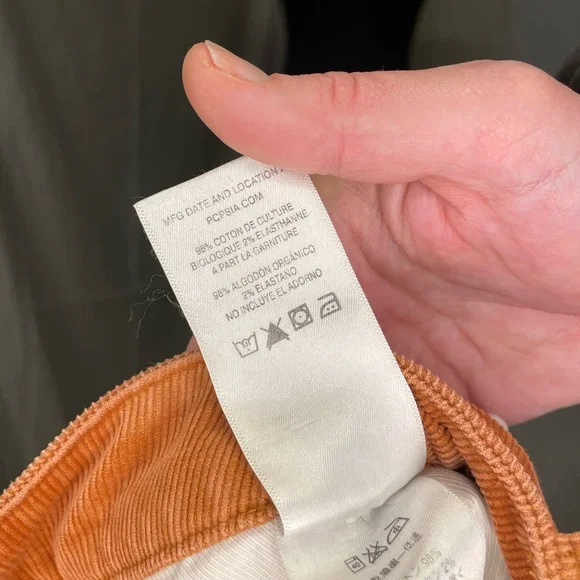 Patagonia Common Threads Partnership Orange Organic Cotton Corduroy Pants - Picture 7 of 7